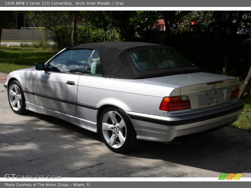 Arctic Silver Metallic / Gray 1998 BMW 3 Series 323i Convertible