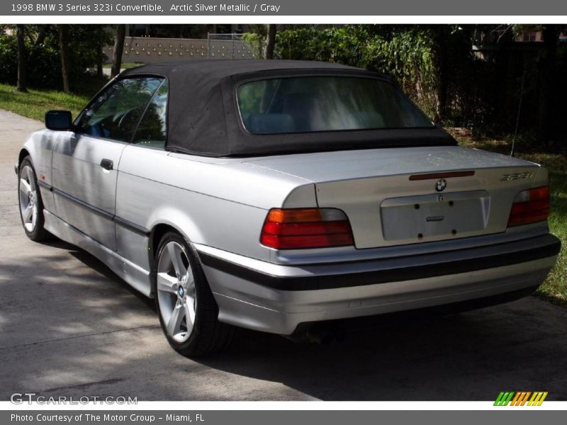 Arctic Silver Metallic / Gray 1998 BMW 3 Series 323i Convertible