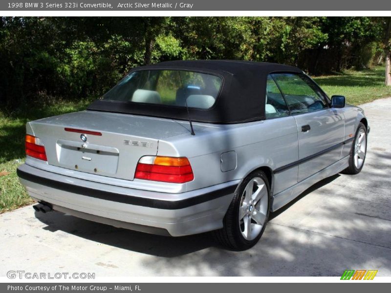 Arctic Silver Metallic / Gray 1998 BMW 3 Series 323i Convertible
