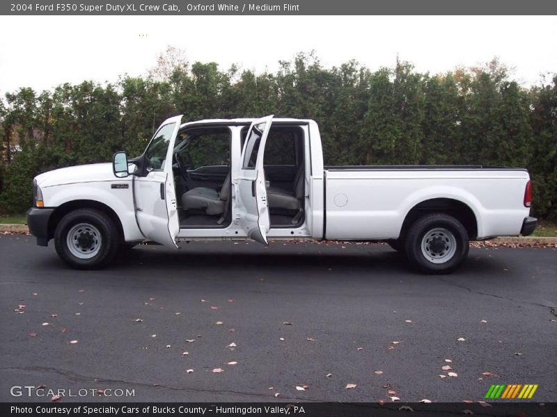 Oxford White / Medium Flint 2004 Ford F350 Super Duty XL Crew Cab