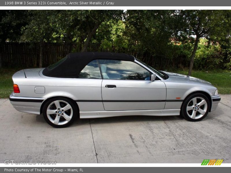 Arctic Silver Metallic / Gray 1998 BMW 3 Series 323i Convertible