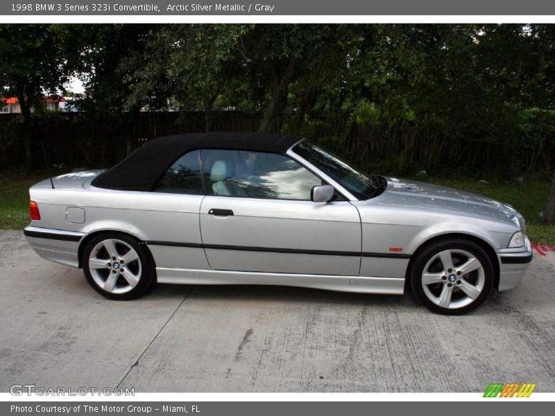 Arctic Silver Metallic / Gray 1998 BMW 3 Series 323i Convertible