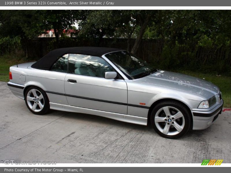Arctic Silver Metallic / Gray 1998 BMW 3 Series 323i Convertible