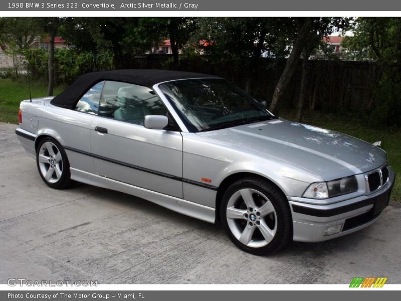 Arctic Silver Metallic / Gray 1998 BMW 3 Series 323i Convertible