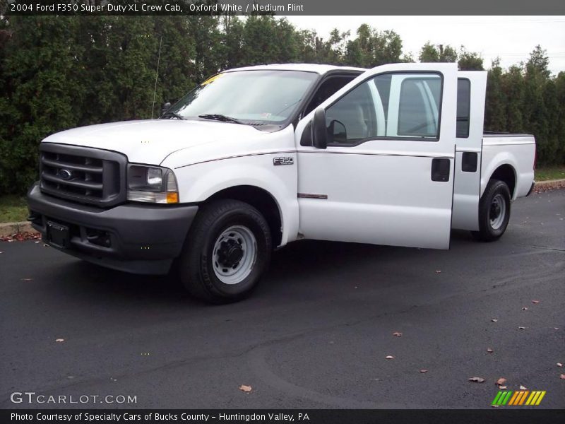 Oxford White / Medium Flint 2004 Ford F350 Super Duty XL Crew Cab
