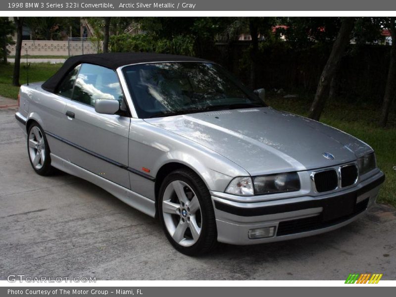 Arctic Silver Metallic / Gray 1998 BMW 3 Series 323i Convertible
