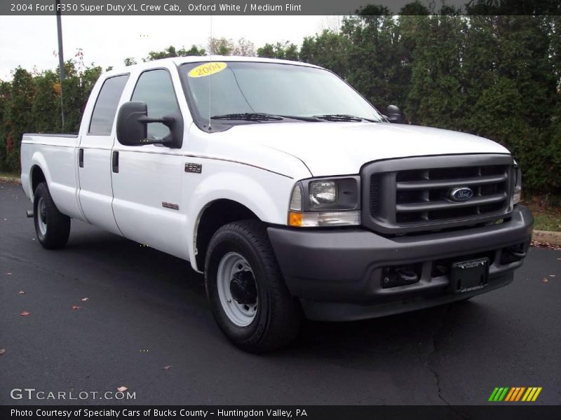 Oxford White / Medium Flint 2004 Ford F350 Super Duty XL Crew Cab