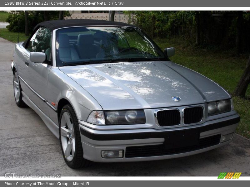 Arctic Silver Metallic / Gray 1998 BMW 3 Series 323i Convertible