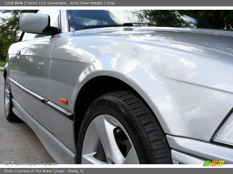 Arctic Silver Metallic / Gray 1998 BMW 3 Series 323i Convertible