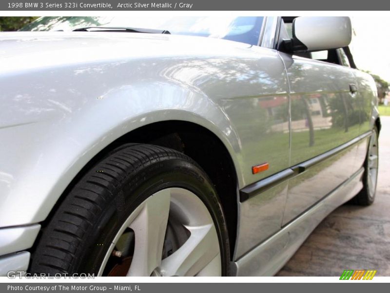 Arctic Silver Metallic / Gray 1998 BMW 3 Series 323i Convertible