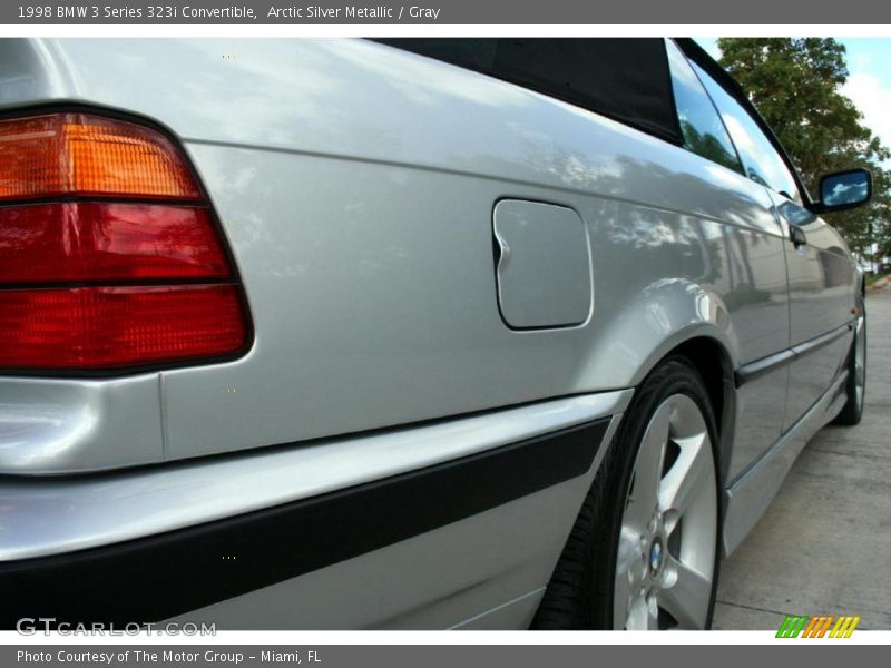 Arctic Silver Metallic / Gray 1998 BMW 3 Series 323i Convertible