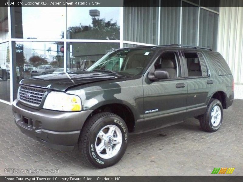 Aspen Green Metallic / Gray 2004 Ford Explorer XLS