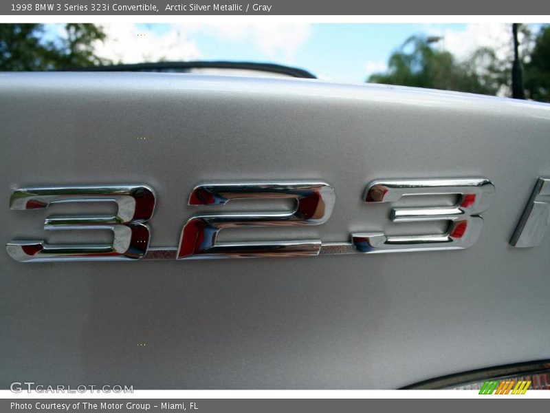 Arctic Silver Metallic / Gray 1998 BMW 3 Series 323i Convertible