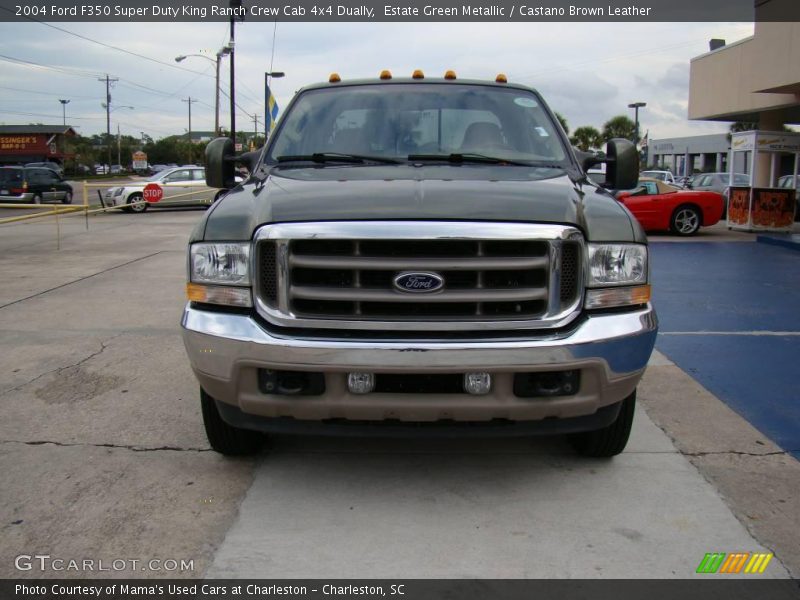 Estate Green Metallic / Castano Brown Leather 2004 Ford F350 Super Duty King Ranch Crew Cab 4x4 Dually