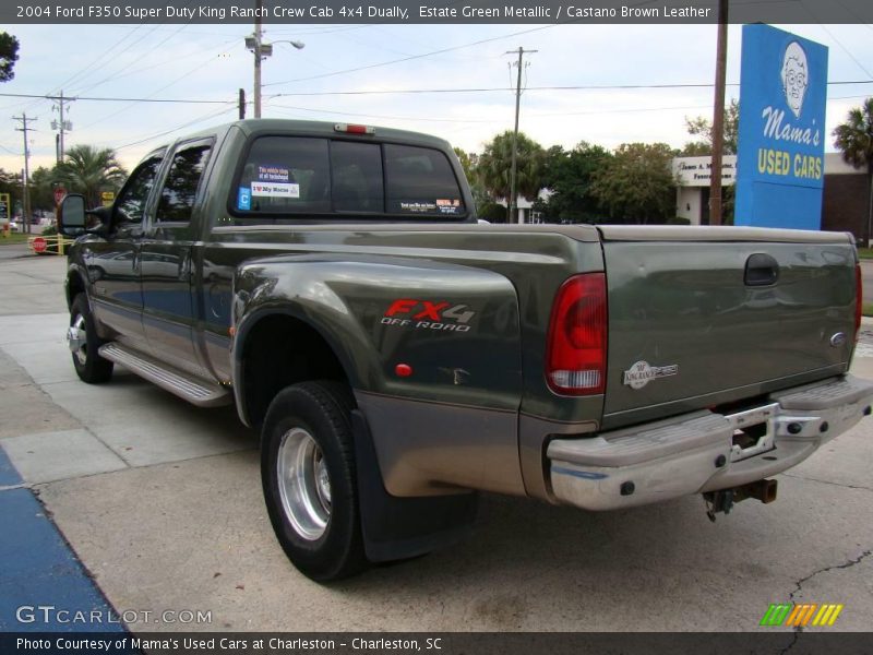 Estate Green Metallic / Castano Brown Leather 2004 Ford F350 Super Duty King Ranch Crew Cab 4x4 Dually