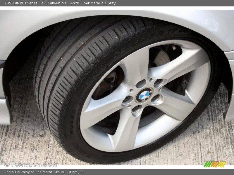 Arctic Silver Metallic / Gray 1998 BMW 3 Series 323i Convertible