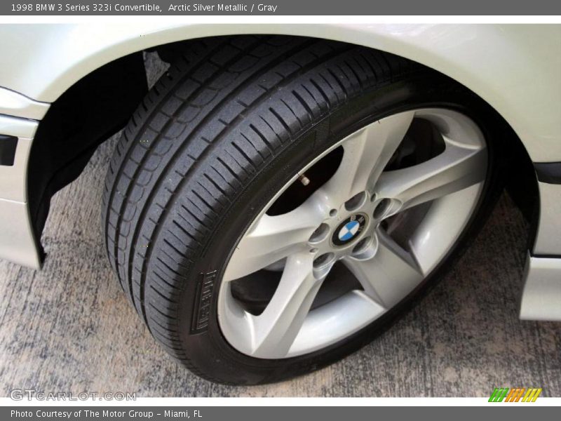 Arctic Silver Metallic / Gray 1998 BMW 3 Series 323i Convertible