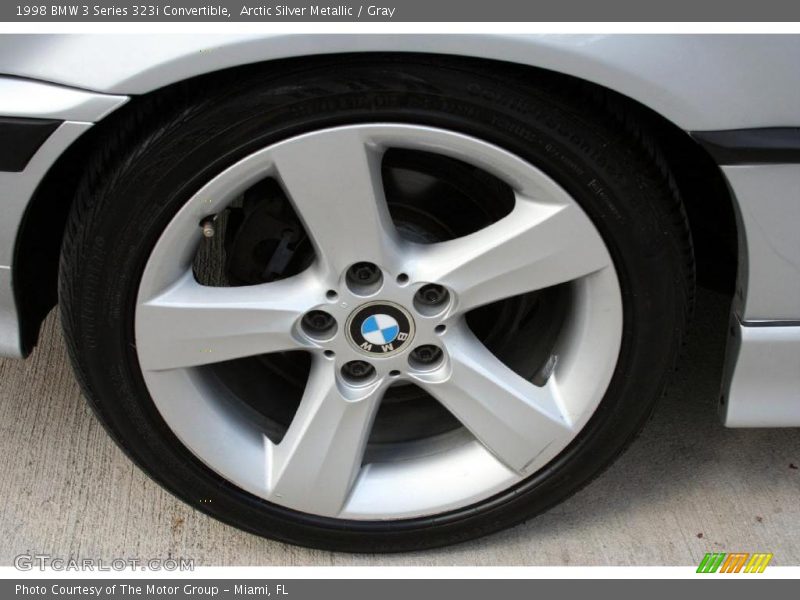 Arctic Silver Metallic / Gray 1998 BMW 3 Series 323i Convertible