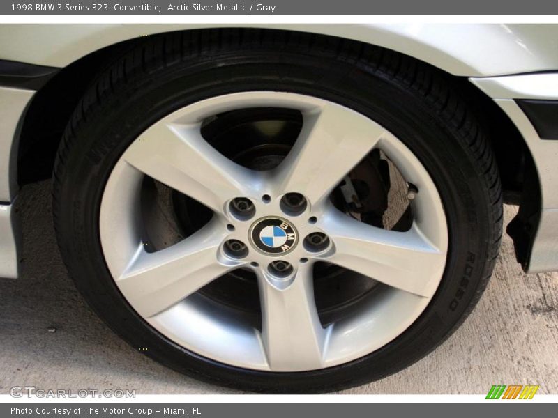 Arctic Silver Metallic / Gray 1998 BMW 3 Series 323i Convertible