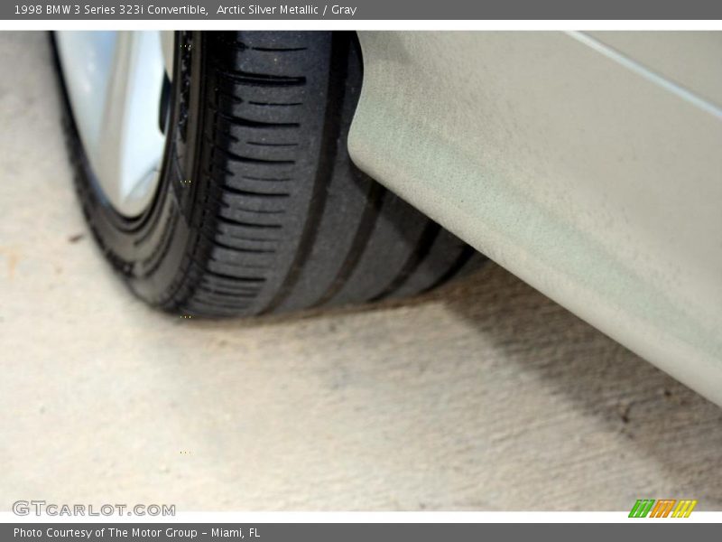 Arctic Silver Metallic / Gray 1998 BMW 3 Series 323i Convertible