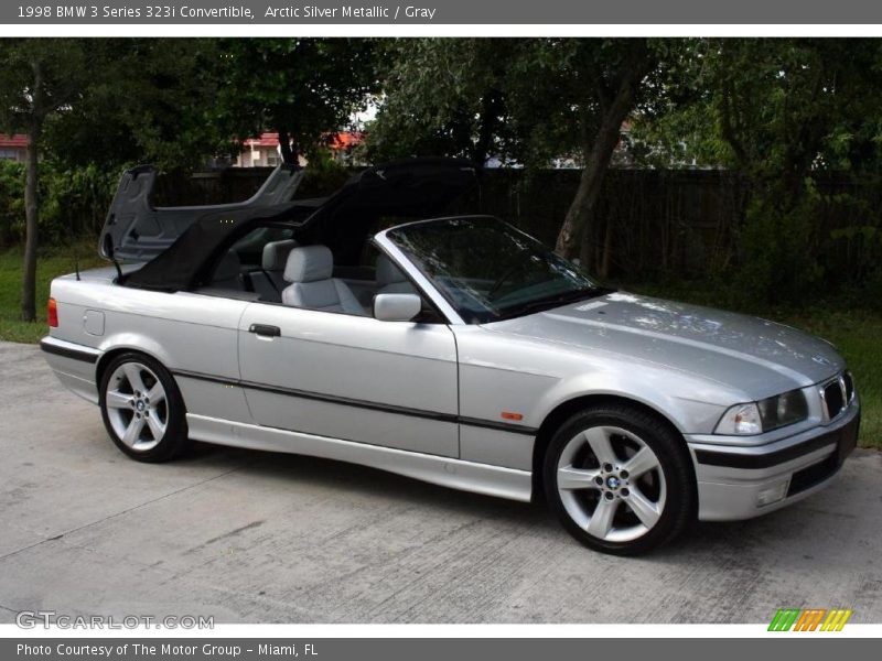 Arctic Silver Metallic / Gray 1998 BMW 3 Series 323i Convertible