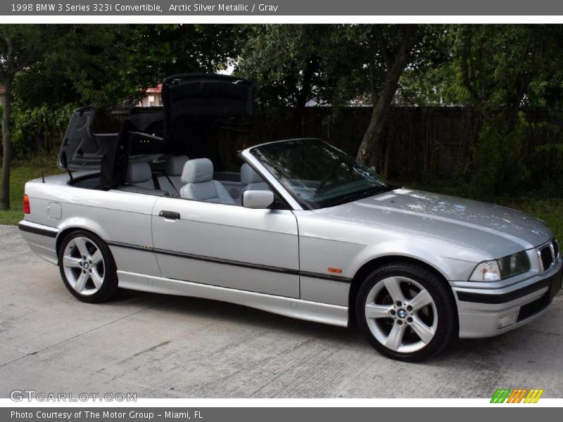 Arctic Silver Metallic / Gray 1998 BMW 3 Series 323i Convertible