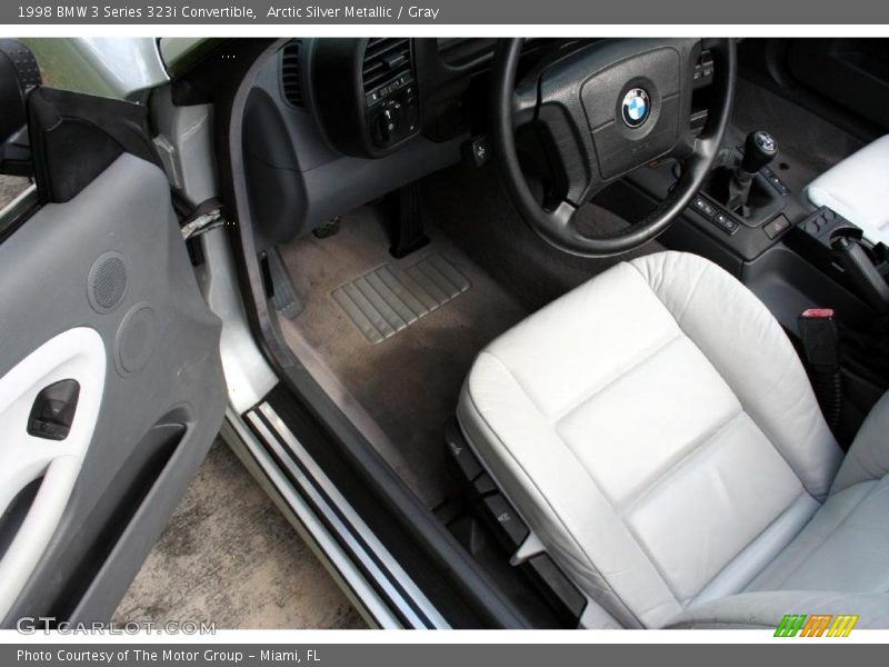Arctic Silver Metallic / Gray 1998 BMW 3 Series 323i Convertible