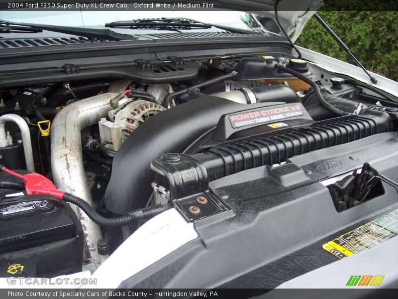 Oxford White / Medium Flint 2004 Ford F350 Super Duty XL Crew Cab