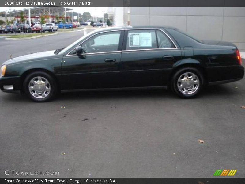 Polo Green / Black 2000 Cadillac DeVille Sedan