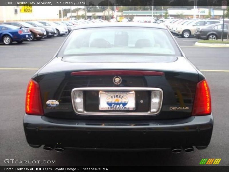 Polo Green / Black 2000 Cadillac DeVille Sedan