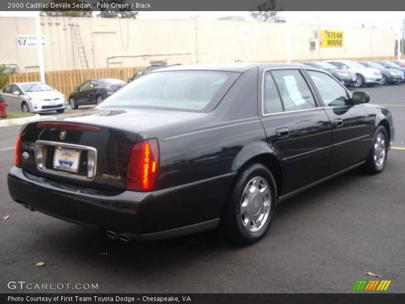 Polo Green / Black 2000 Cadillac DeVille Sedan