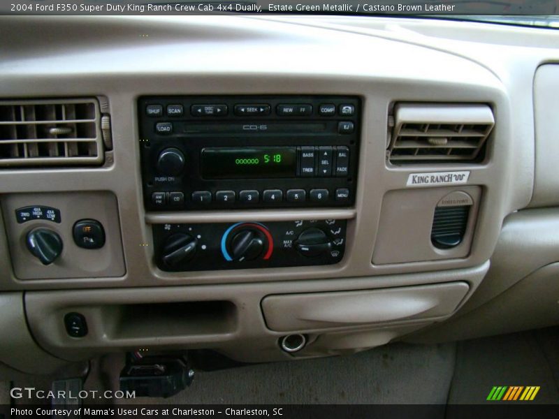 Estate Green Metallic / Castano Brown Leather 2004 Ford F350 Super Duty King Ranch Crew Cab 4x4 Dually
