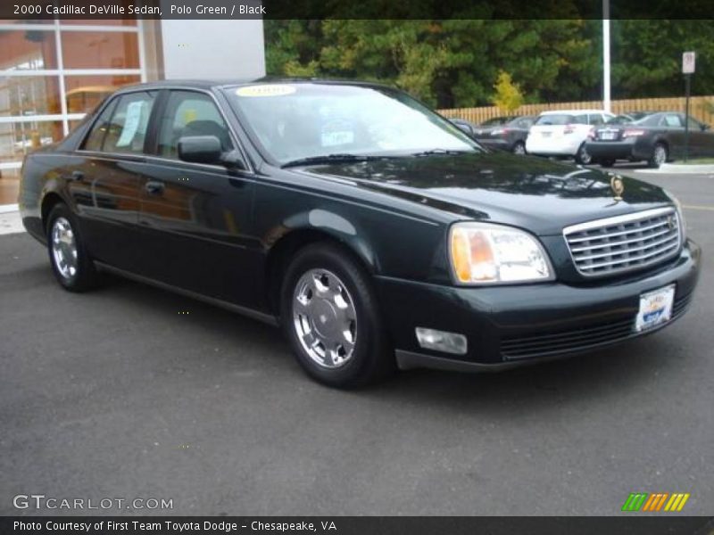 Polo Green / Black 2000 Cadillac DeVille Sedan