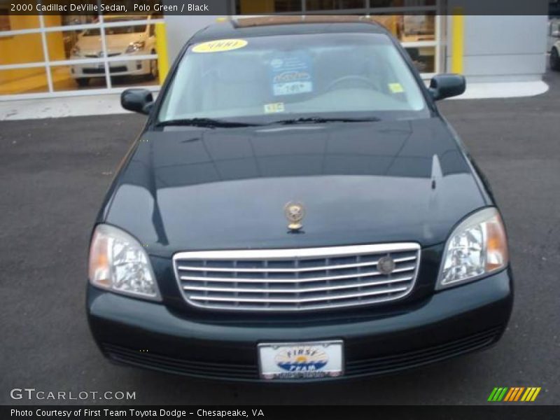 Polo Green / Black 2000 Cadillac DeVille Sedan