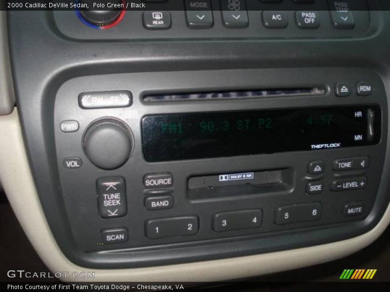 Polo Green / Black 2000 Cadillac DeVille Sedan