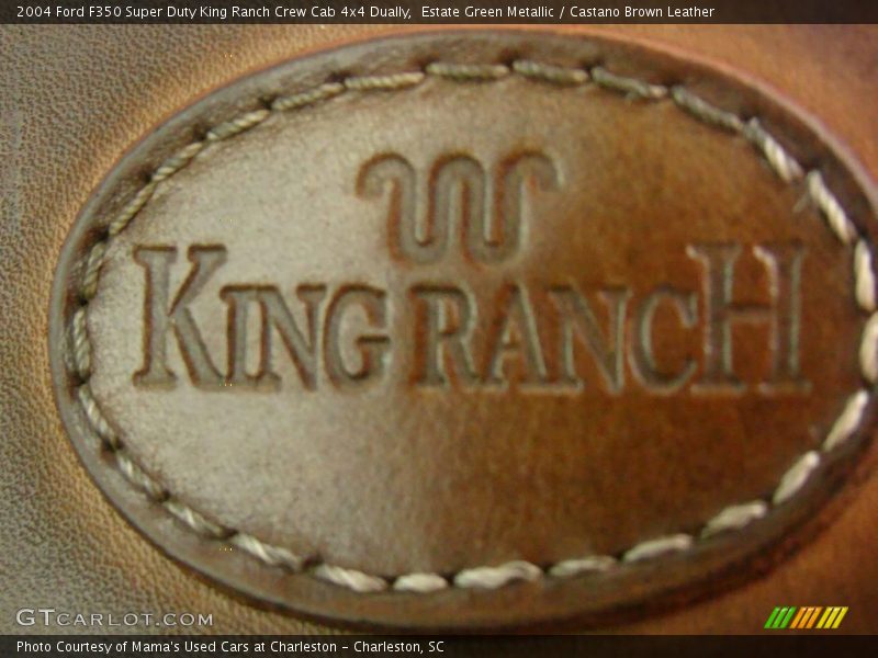 Estate Green Metallic / Castano Brown Leather 2004 Ford F350 Super Duty King Ranch Crew Cab 4x4 Dually