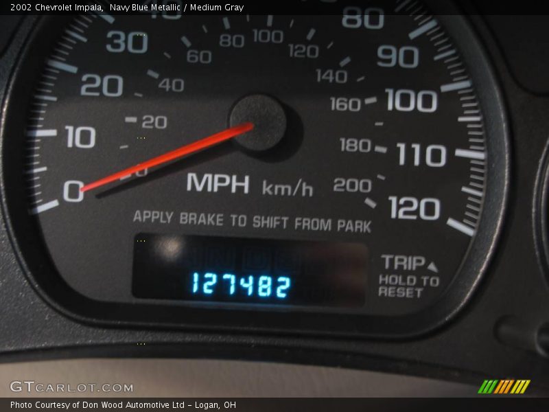 Navy Blue Metallic / Medium Gray 2002 Chevrolet Impala