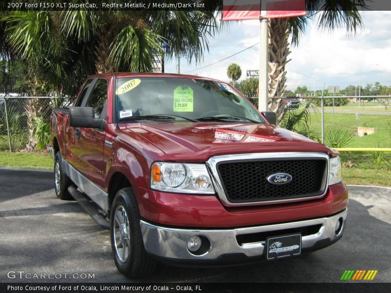 Redfire Metallic / Medium/Dark Flint 2007 Ford F150 XLT SuperCab