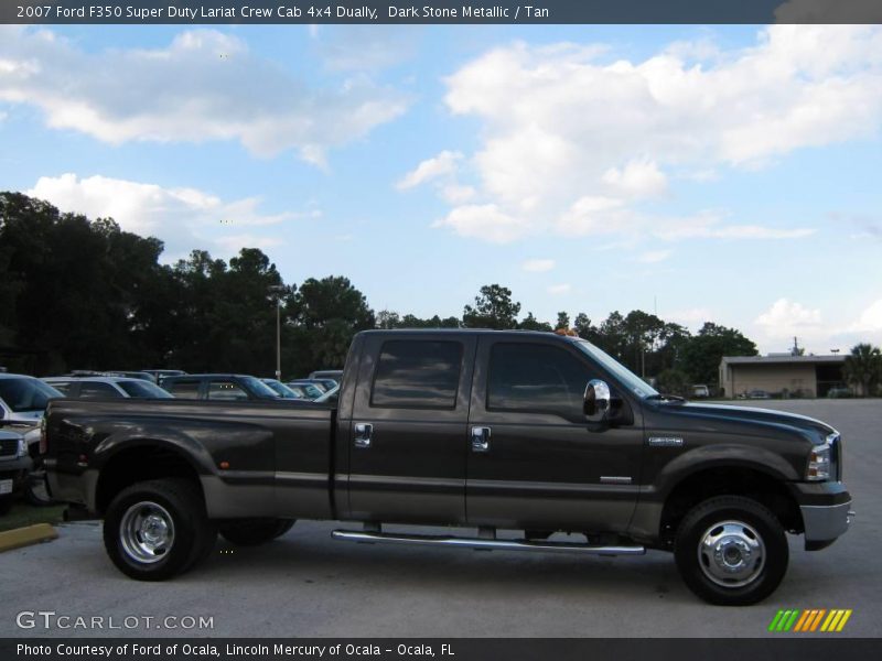 Dark Stone Metallic / Tan 2007 Ford F350 Super Duty Lariat Crew Cab 4x4 Dually