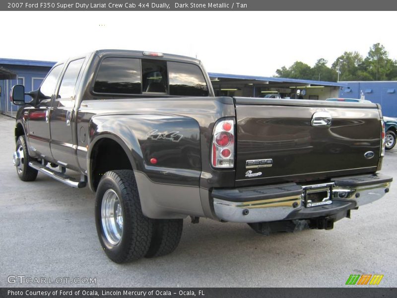 Dark Stone Metallic / Tan 2007 Ford F350 Super Duty Lariat Crew Cab 4x4 Dually