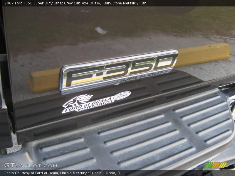 Dark Stone Metallic / Tan 2007 Ford F350 Super Duty Lariat Crew Cab 4x4 Dually