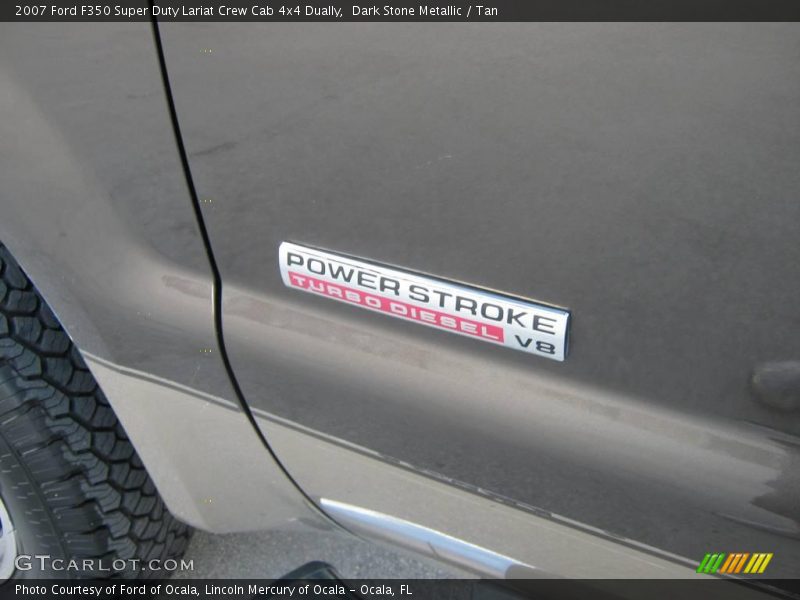 Dark Stone Metallic / Tan 2007 Ford F350 Super Duty Lariat Crew Cab 4x4 Dually