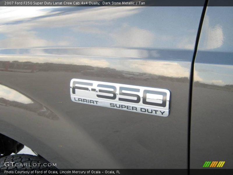 Dark Stone Metallic / Tan 2007 Ford F350 Super Duty Lariat Crew Cab 4x4 Dually