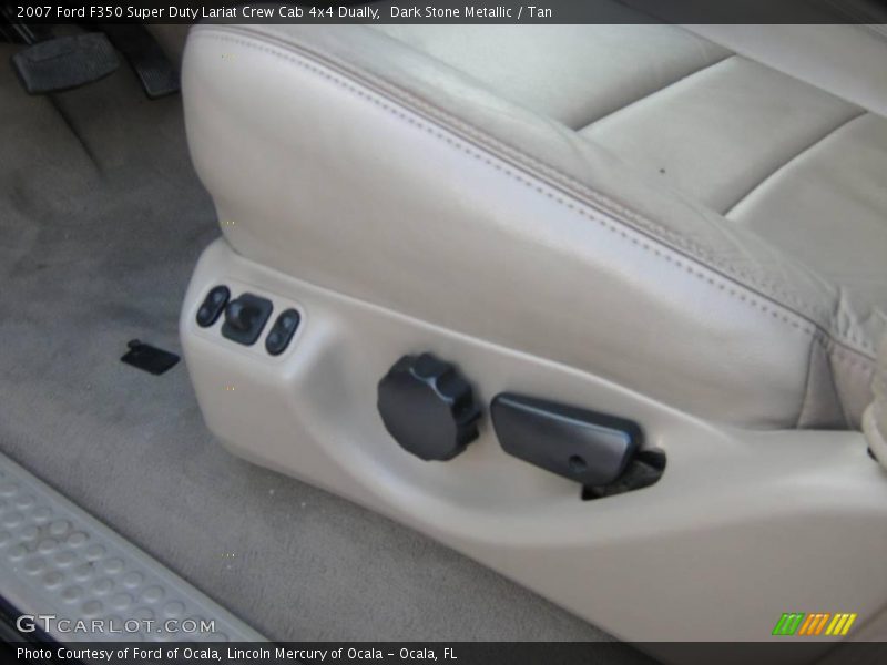 Dark Stone Metallic / Tan 2007 Ford F350 Super Duty Lariat Crew Cab 4x4 Dually
