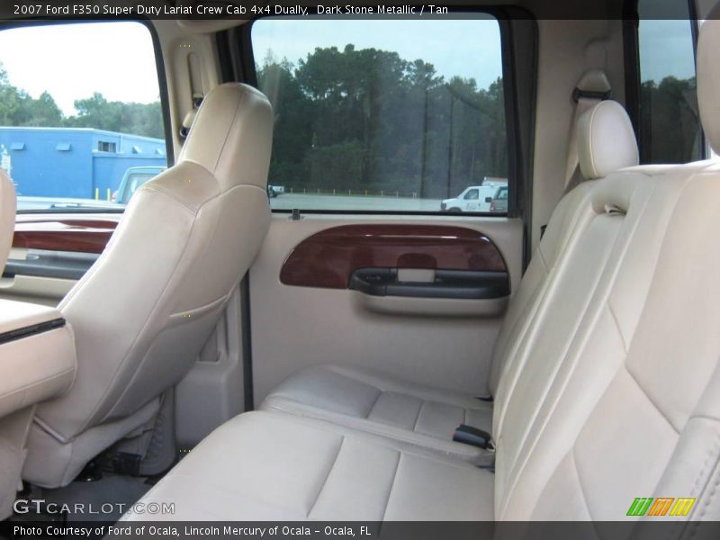 Dark Stone Metallic / Tan 2007 Ford F350 Super Duty Lariat Crew Cab 4x4 Dually