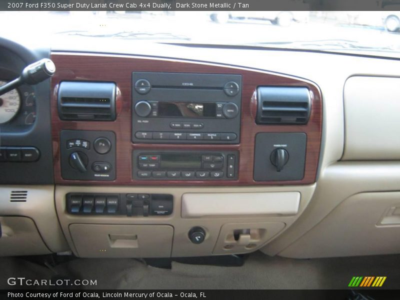 Dark Stone Metallic / Tan 2007 Ford F350 Super Duty Lariat Crew Cab 4x4 Dually
