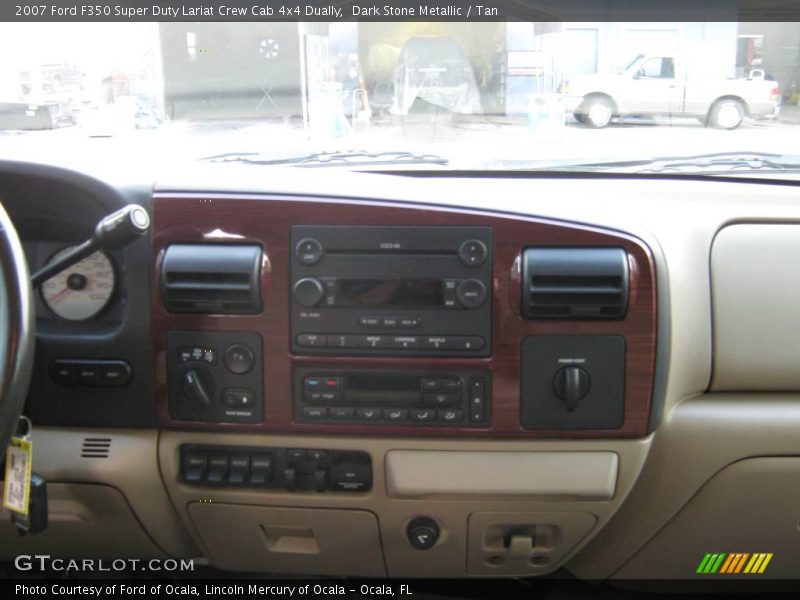 Dark Stone Metallic / Tan 2007 Ford F350 Super Duty Lariat Crew Cab 4x4 Dually