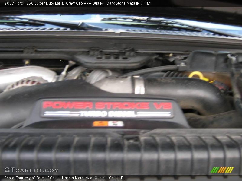 Dark Stone Metallic / Tan 2007 Ford F350 Super Duty Lariat Crew Cab 4x4 Dually