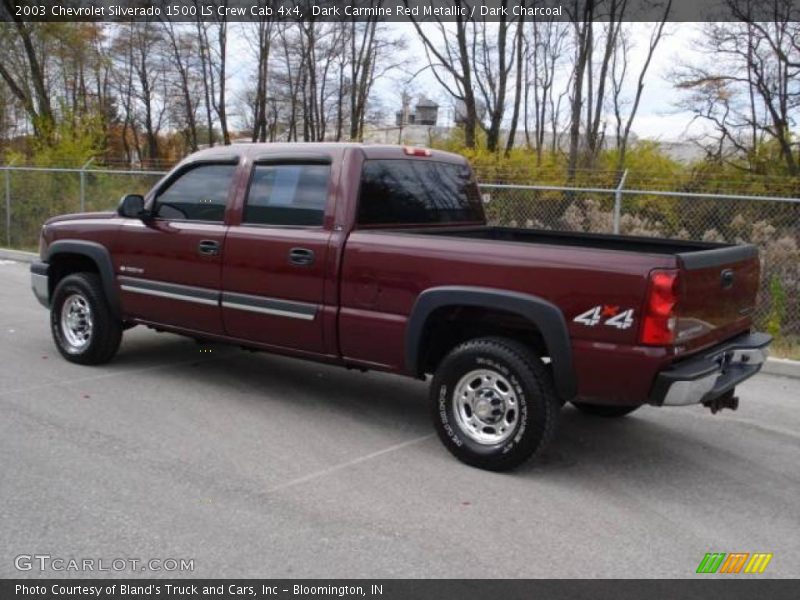 Dark Carmine Red Metallic / Dark Charcoal 2003 Chevrolet Silverado 1500 LS Crew Cab 4x4