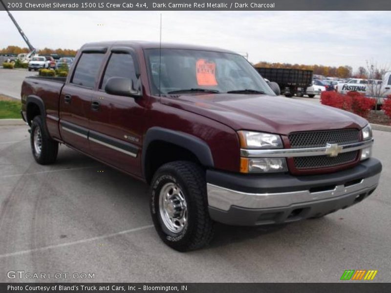 Dark Carmine Red Metallic / Dark Charcoal 2003 Chevrolet Silverado 1500 LS Crew Cab 4x4